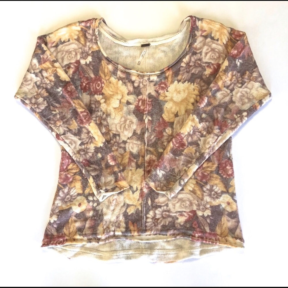 Free People floral sweater